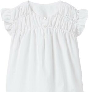 Girls Zara ruffle trim white blouse size 3-4 new with tags